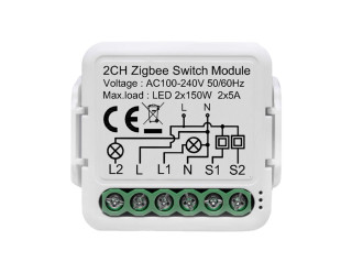 Akubela 2-Channel Zigbee Switch Module - SH-Zigbee-SW02